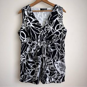 A.N.A. A New Approach Floral Tropical Print Tank Top Blouse 
• Size Large